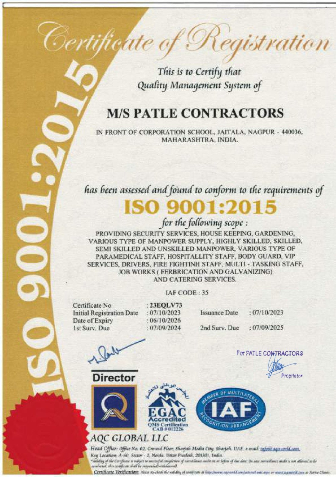 Certificate 1
