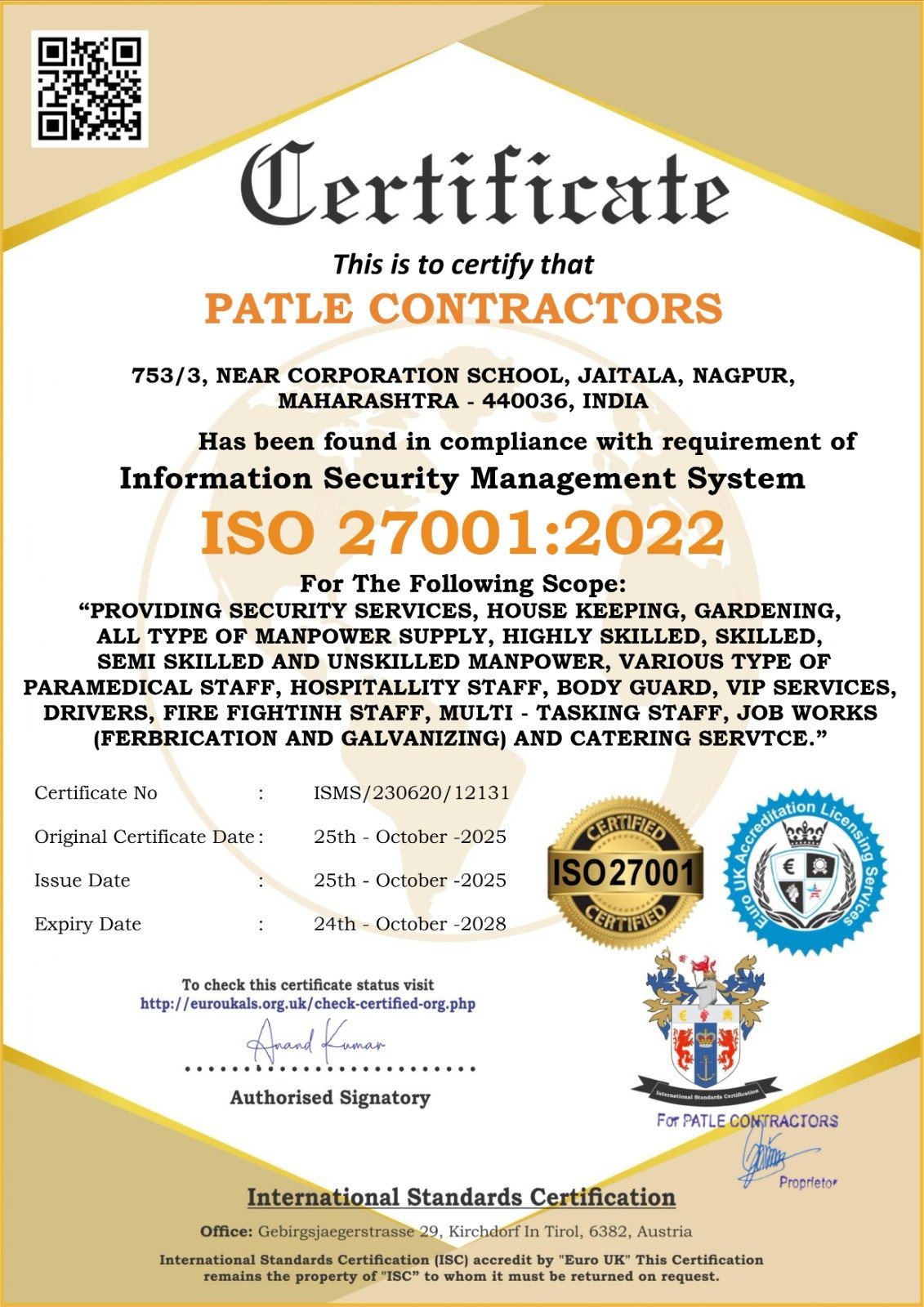 Certificate 1