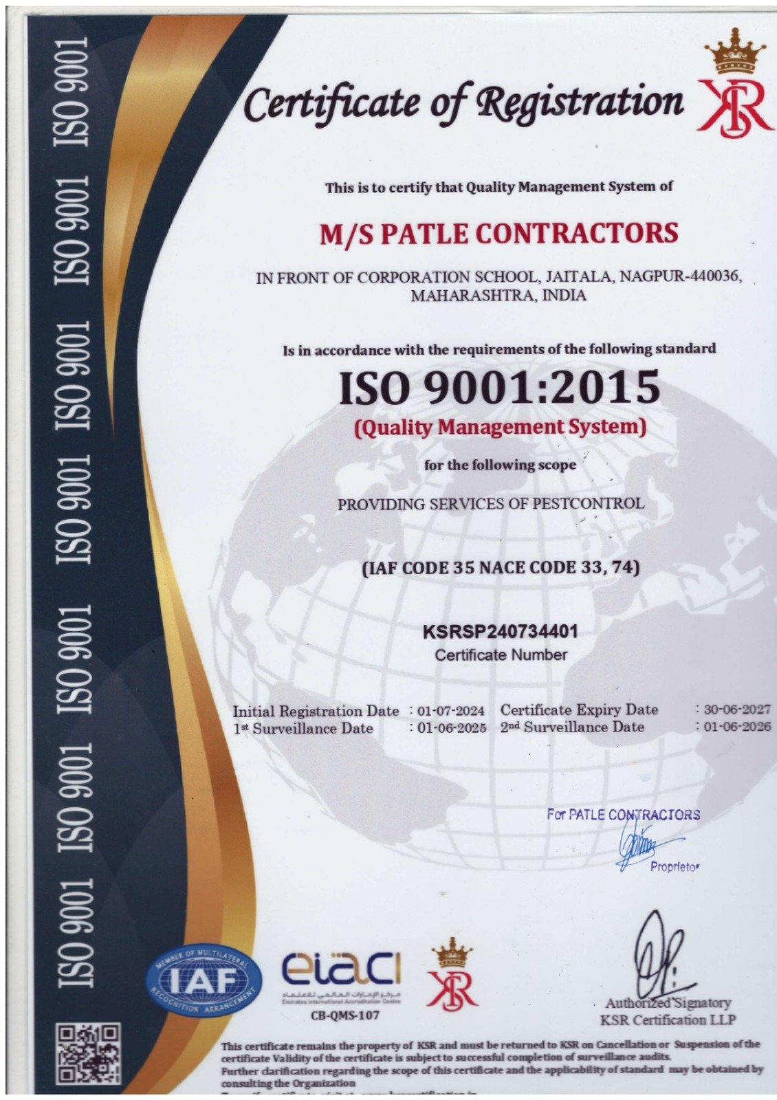 Certificate 1