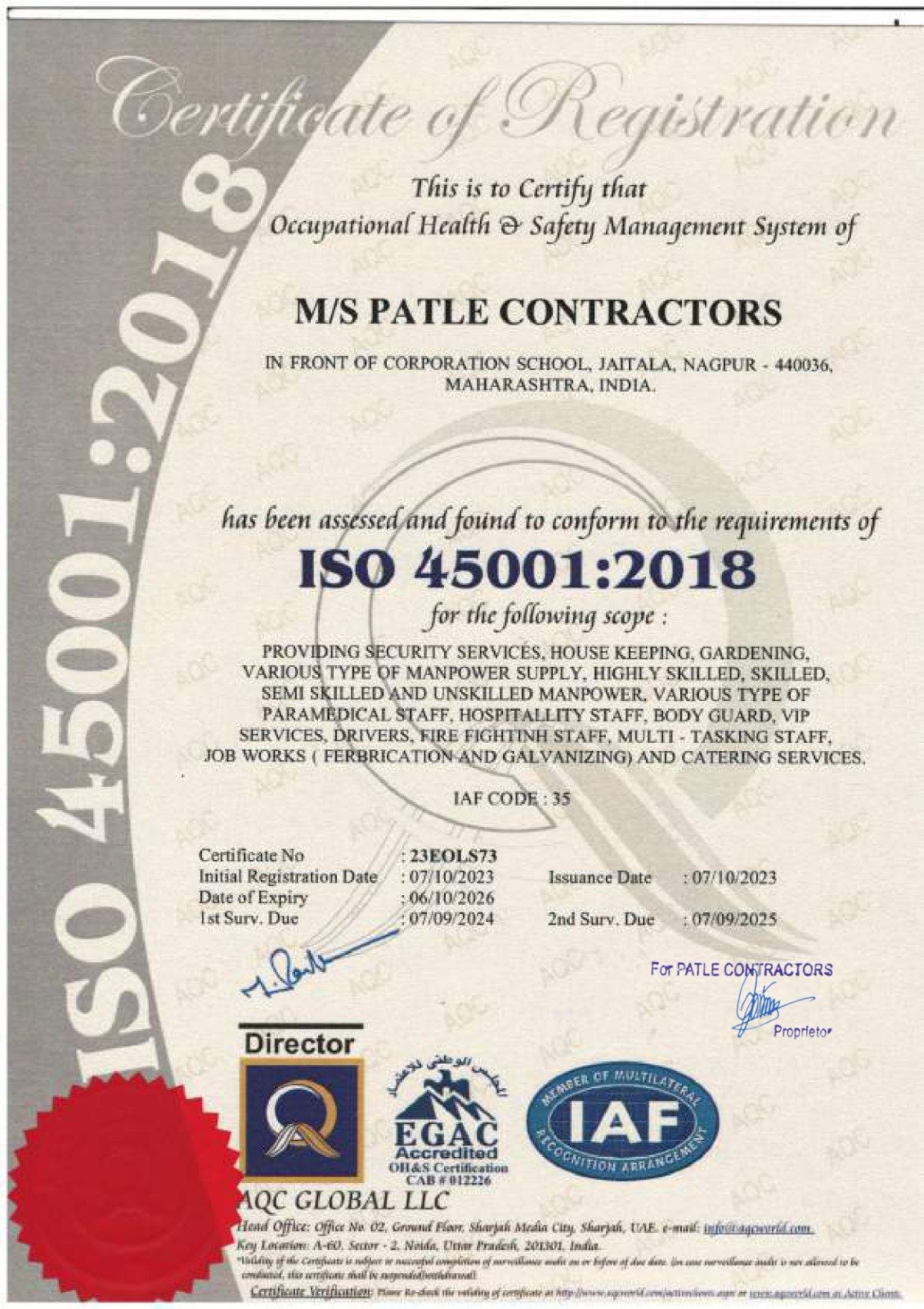 Certificate 1